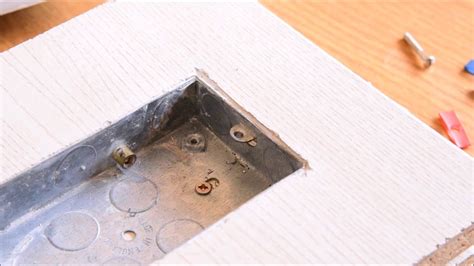 how to repair electrical outlet box|electrical box screw hole broken.